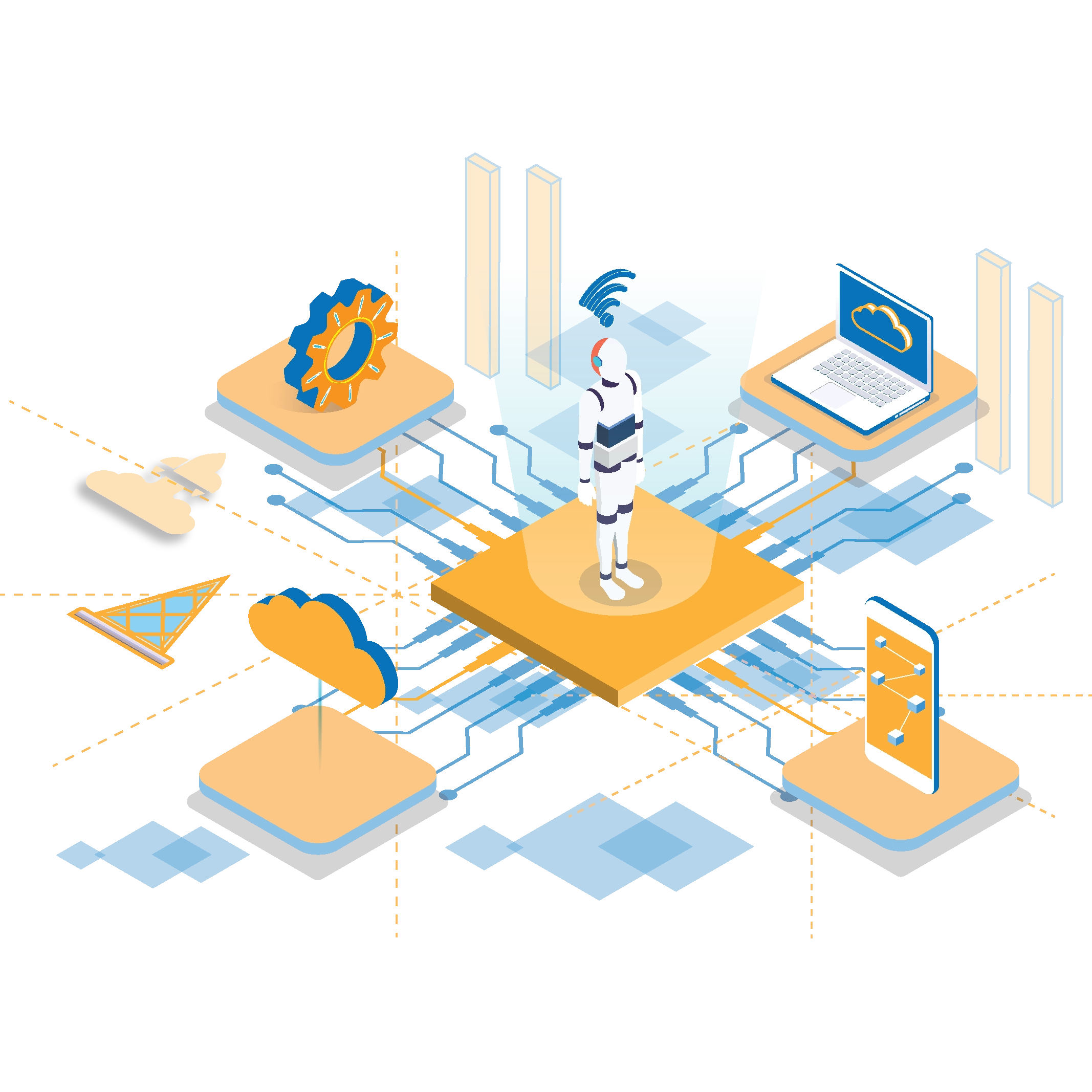 Artificial intelligence services illustration