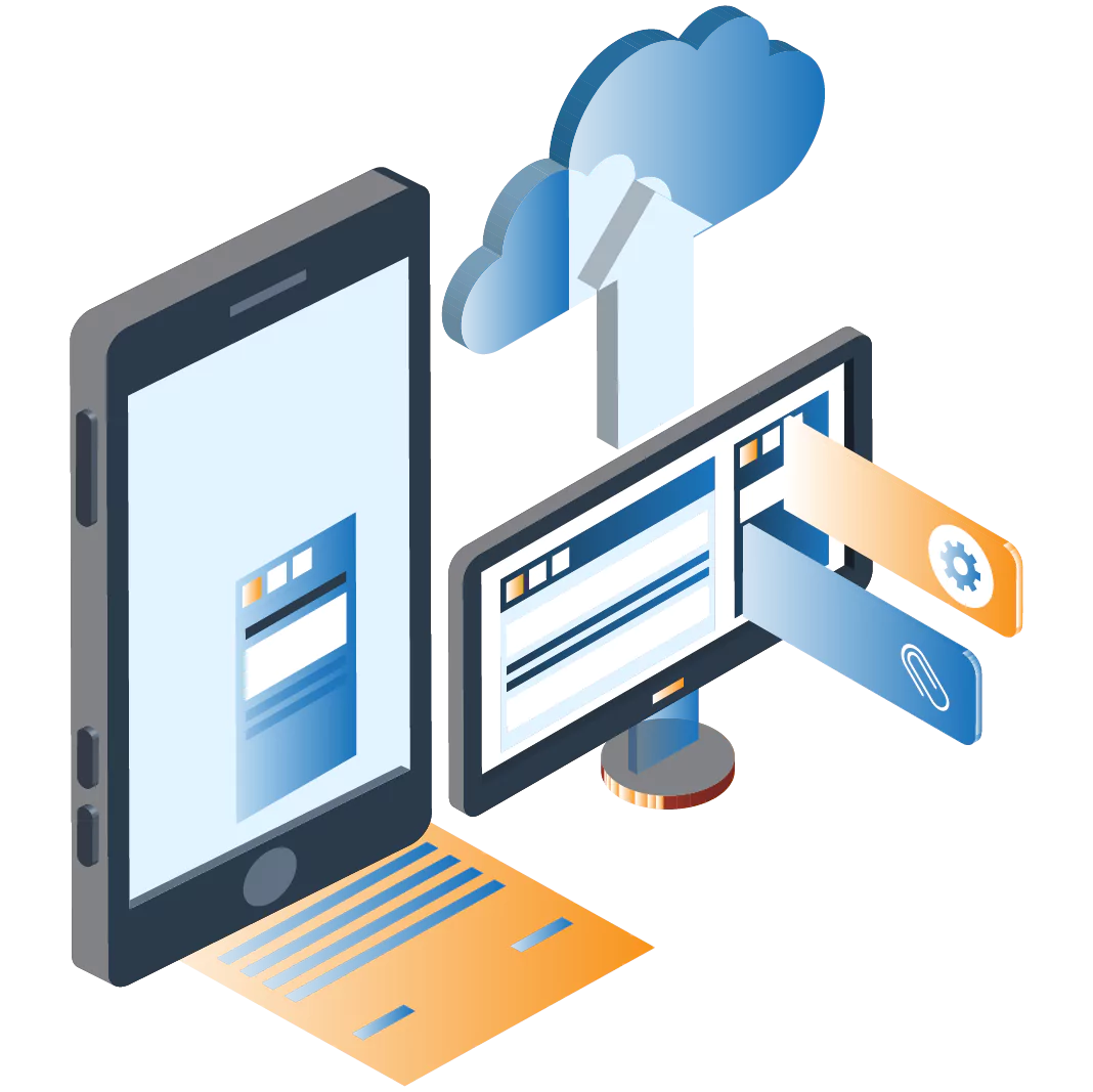 Website design and development services illustration
