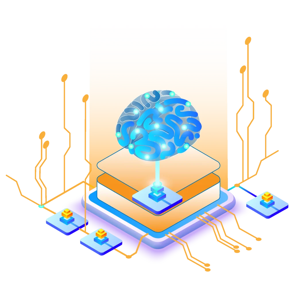 Machine learning development services illustration