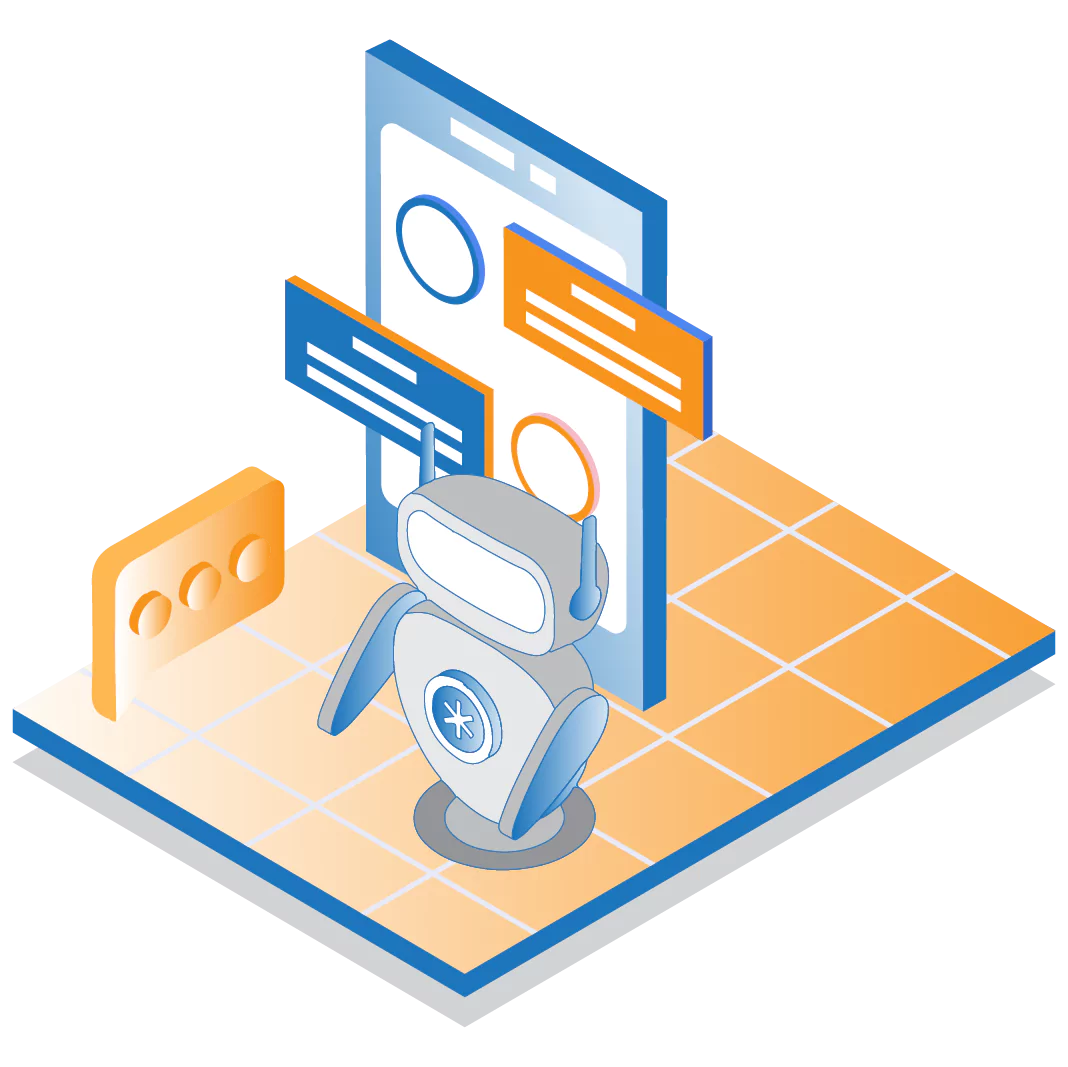 AI chatbot solutions for enterprises illustration