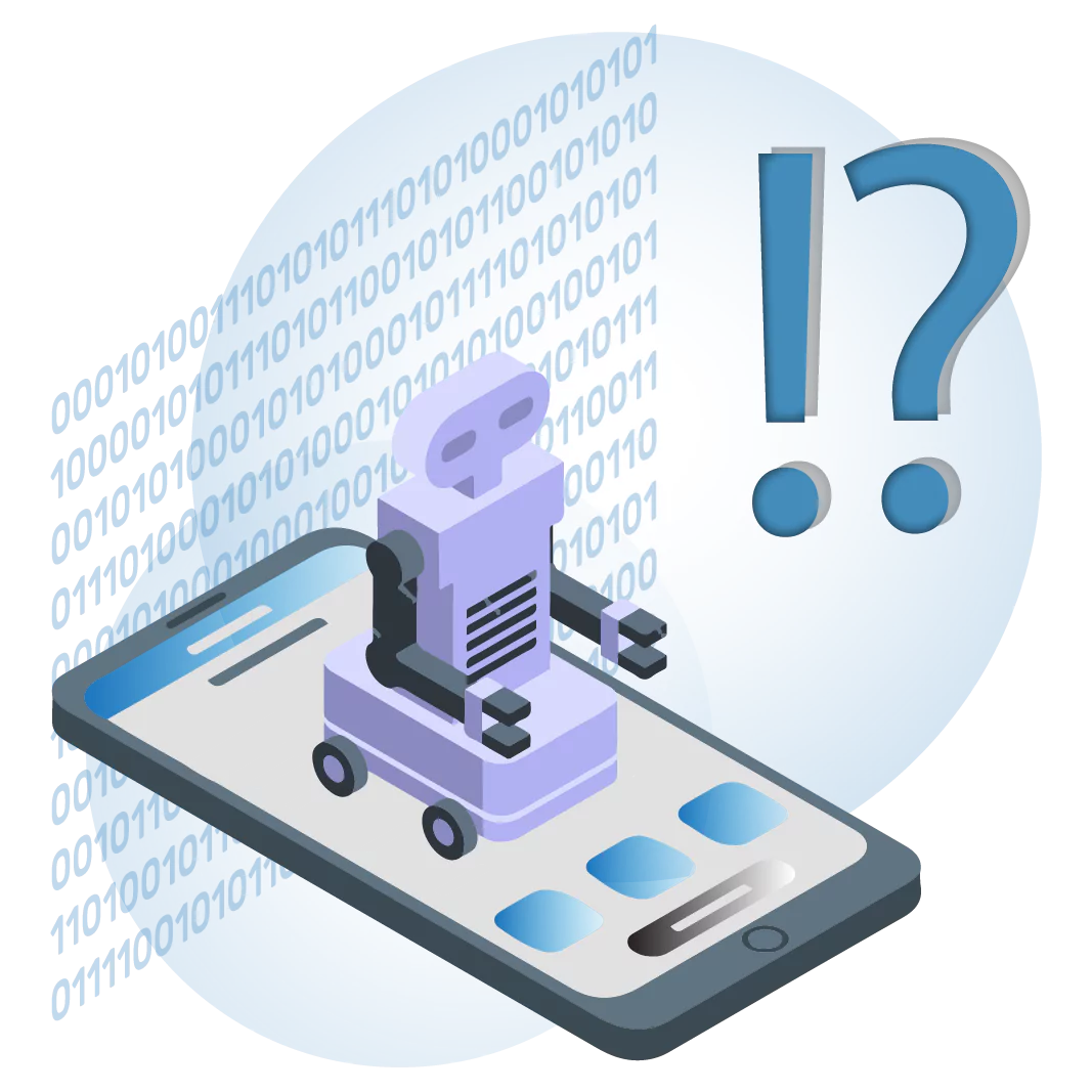 AI generator text solutions illustration