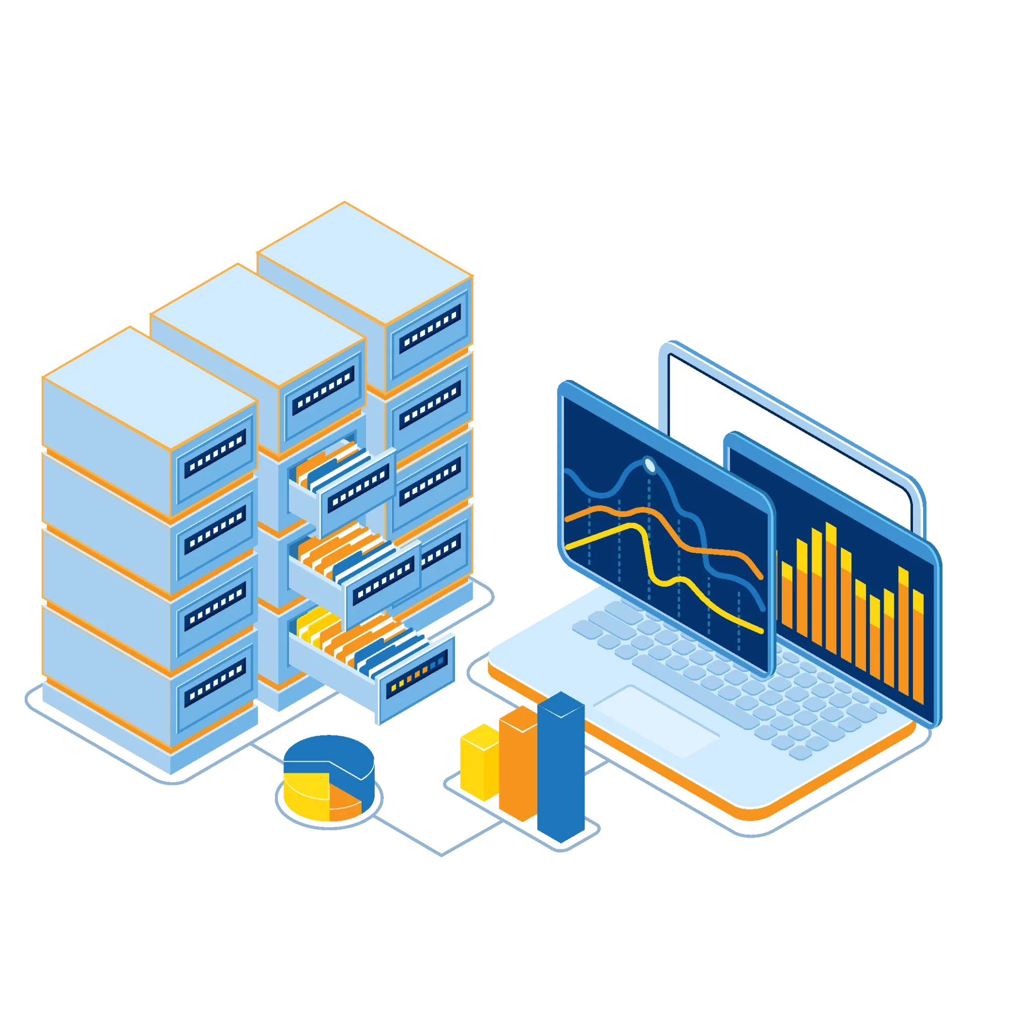 Big data solutions illustration